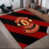 Custom Name Manchester United Flannel Pattern Square Carpet,Area Rug,Carpet Rug for Living Room Bedroom Sofa Playroom Decor,Non-slip Floor Mat