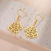 LIKGREAT Curled Lotus Earrings Zen Peace Symbol Earrings Meditation Yoga Stainless Steel Jewelry Christmas Spiritual Gift
