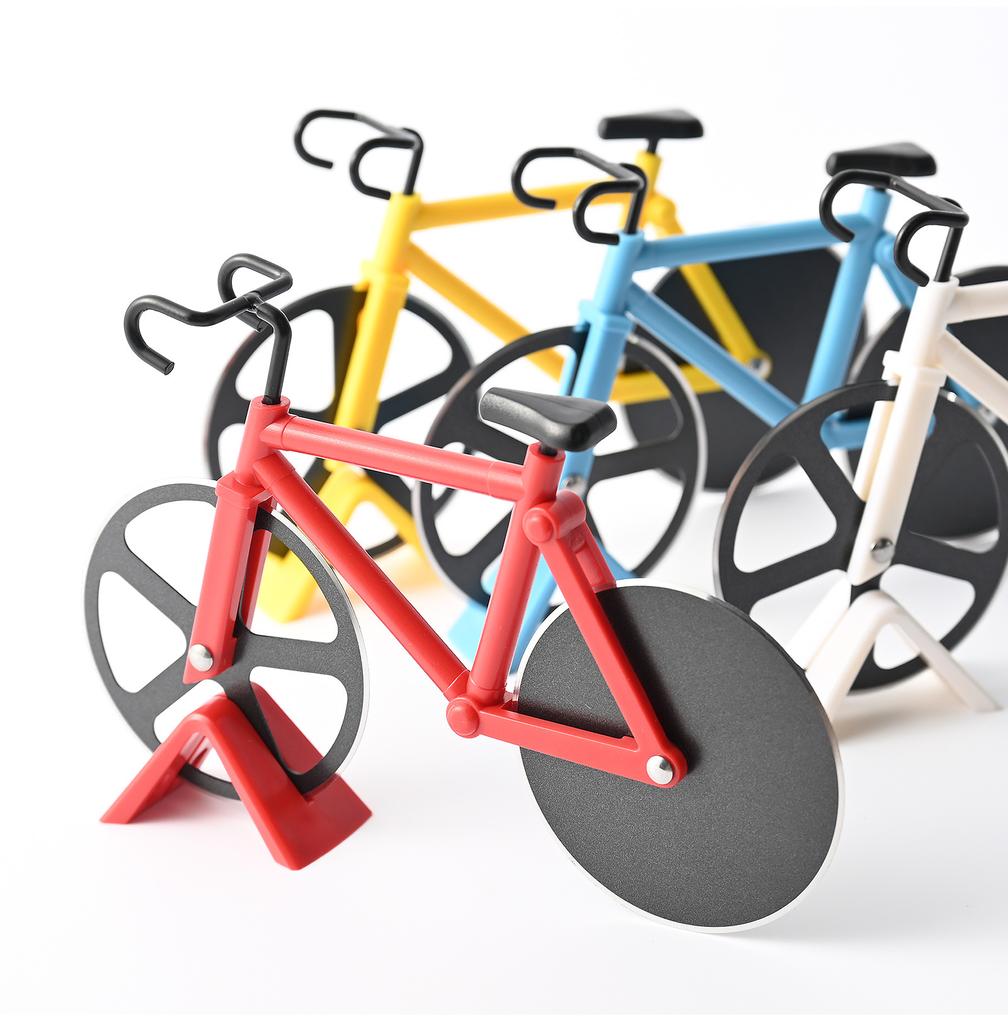 Bicycle Pizza Cutter Wheel Stainless Steel Plastic Bicycle Roller Pizza Cutter Slicer Kitchen Gadget Pizza Cutter
