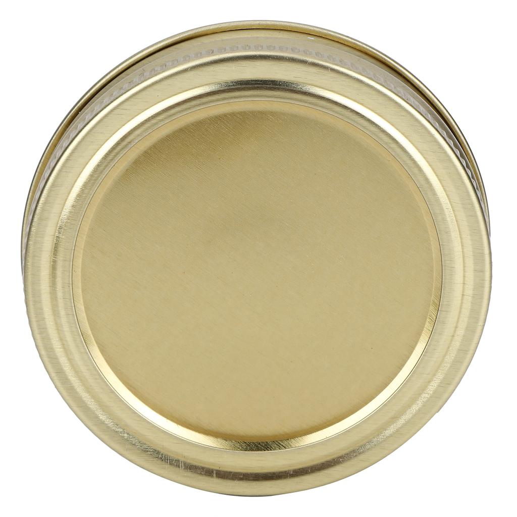 12 Stück 70mm Runde Regular Mouth Split-Type Einmachglasdeckel Behälter Abdichtungsdeckel für Gewürze Honig Einkochen(XH00176 Gold )