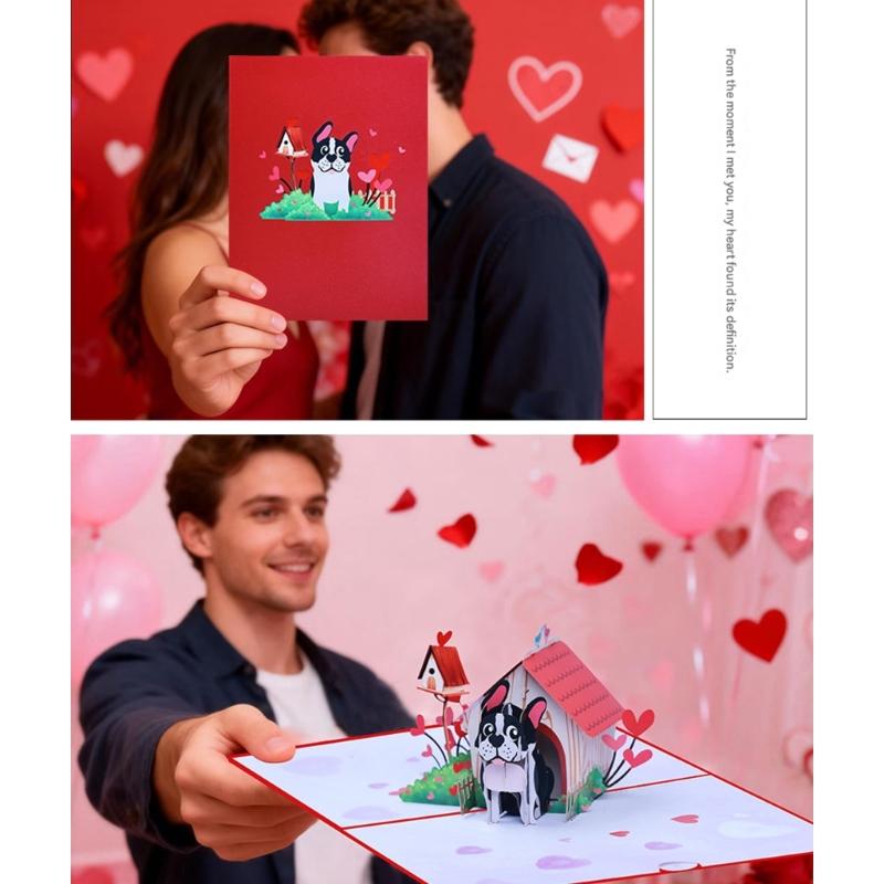 Handgefertigte 3D Hundehütte Grußkarte Feierliche Party Dekorationen Karte Perfekt für Geburtstage Feiertage Und Haustierfeiern