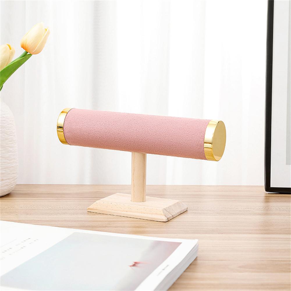 Jewelry Display Stand for Bracelets Bangles with Wooden Base Showcase Organizer Rack