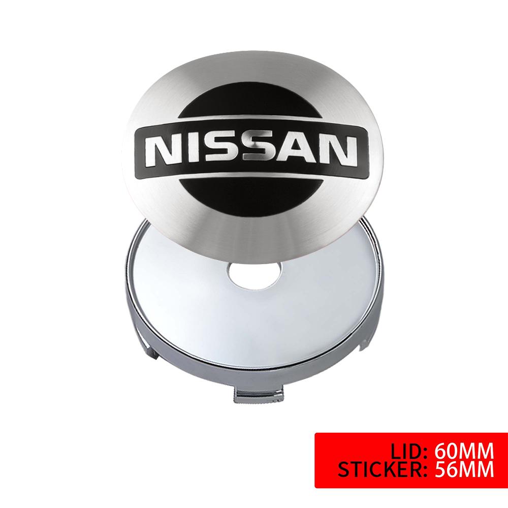 4Pcs 56 60MM Car Emblem Wheel Hub Caps Stickers Hubcap Badge Decals For Nissan Nismo X-trail Almera Tiida Patrol Teana J32 GTR