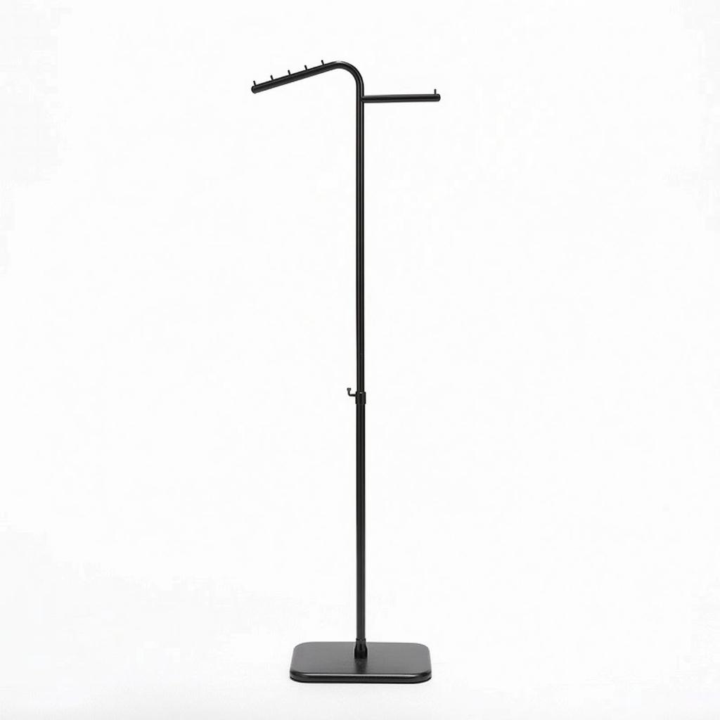 Clothing Display Rack with Side Arm Floor-Standing Furniture Heavy-Duty