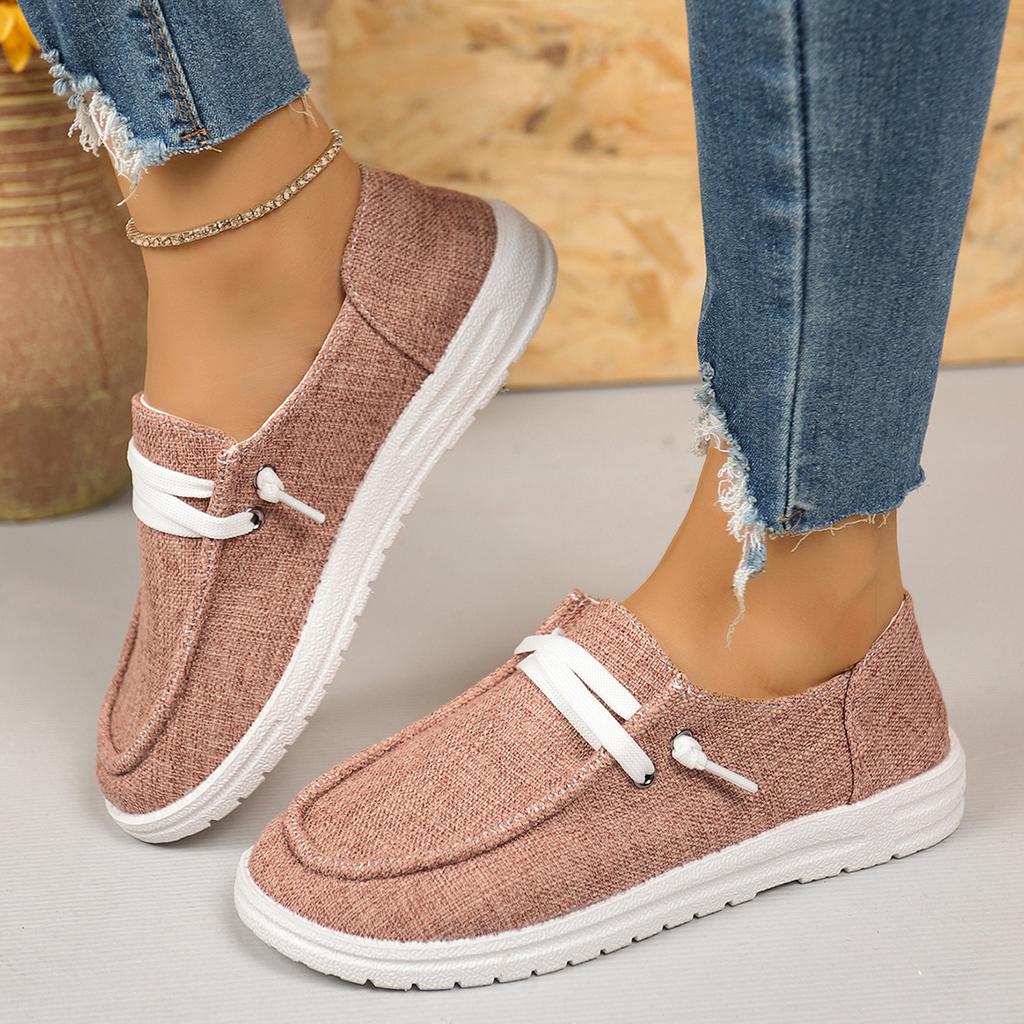 Fashion Women Flats Autumn New Casual Comfortable Flat Shoes for Women Solid Lace-up Loafers  Fashion Sports Shoes Zapatos De Mujer