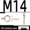 Verdickte 304/201 Edelstahl-Federring Elastischer Abstandshalter M3-M24