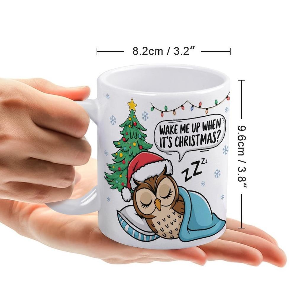 1pc 11oz Blank Ceramic Coffee Mug, Double-sided Printed Cup for Everyday Beverages, Smooth Glaze, Clean White Look, Suitable for Gifting