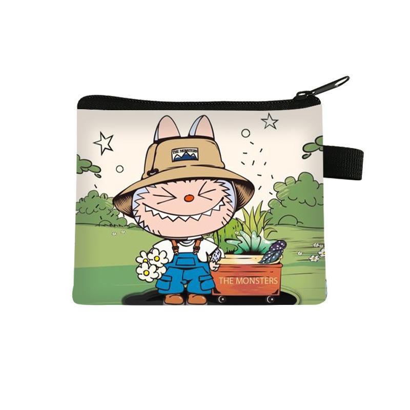 Labubu Children's Coin Purse, Elementary School Boy and Girl Cartoon Storage Bag, Cute Large Capacity Bag CLE