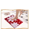 Christmas Carpet Snowflake Velvet Bath Mat Non-Slip Red Bathroom Rug Absorbent Door Mat Festive Holiday Entrance Mat For Home Decor