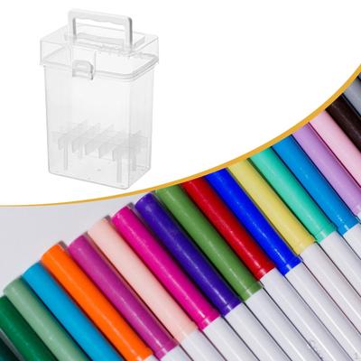 Estuche para Marcadores Suministros de Arte Multifuncional con Asa Caja Contenedor de Almacenamiento