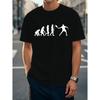 Tennis Evolution Graphic Men's Cotton Crewneck T-Shirt Athletic Fit Short Sleeve Casual Sportswear Tee