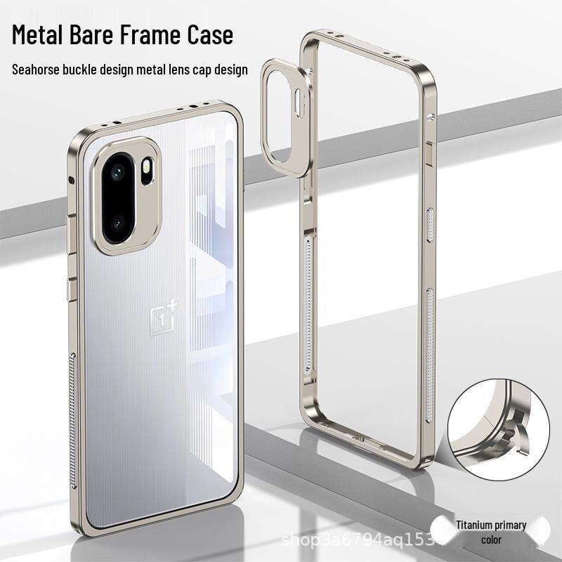 

OnePlus ACE6/ACE6T/15R Seahorse Buckle Metal Heat Dissipation Phone Case OnePlus ACE6T - Frame + Lens