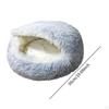 Cat Bed with Cover Cave,Cozy,Warm Cushion,Calming Soft Plush Round for Pet Supplies Puppy Dogs