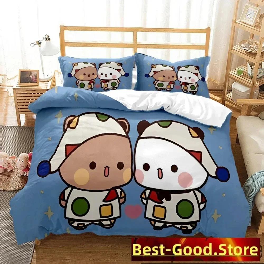 3D Print Bubu Dudu Cartoon Bear Panda Bedding Set Printed With Pillowcase Duvet Cover Soft Single Double Queen Super King Size