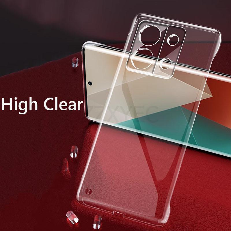 Frameless Slim Clear Hard Back Cover Case For Xiaomi Redmi Note 13 Pro Plus Note13 Pro Plus Pro+ 5G ShockProof Coque Phone Cases