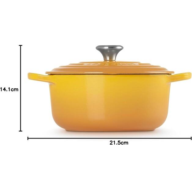 Чугунная жаровня Le Creuset Signature круглая 20 см нектар 2,4 л (21177206724430)