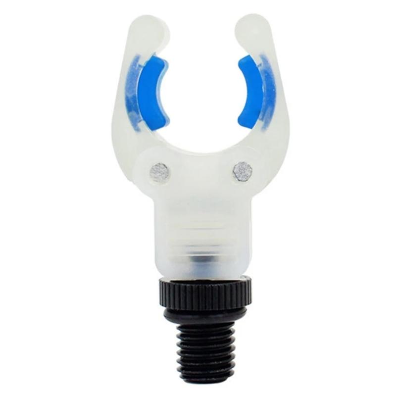 Fishing Rod Rest Head with Night-Visible Fork, V-Shaped Support and Screw-In Base, Pier Use, Shore Use, Night Fishing