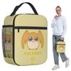 Anime Digimon Patamon Insulated Lunch Bag for Women Office Cooler Thermal Food Box Tote Portable Lunch Boxes Container