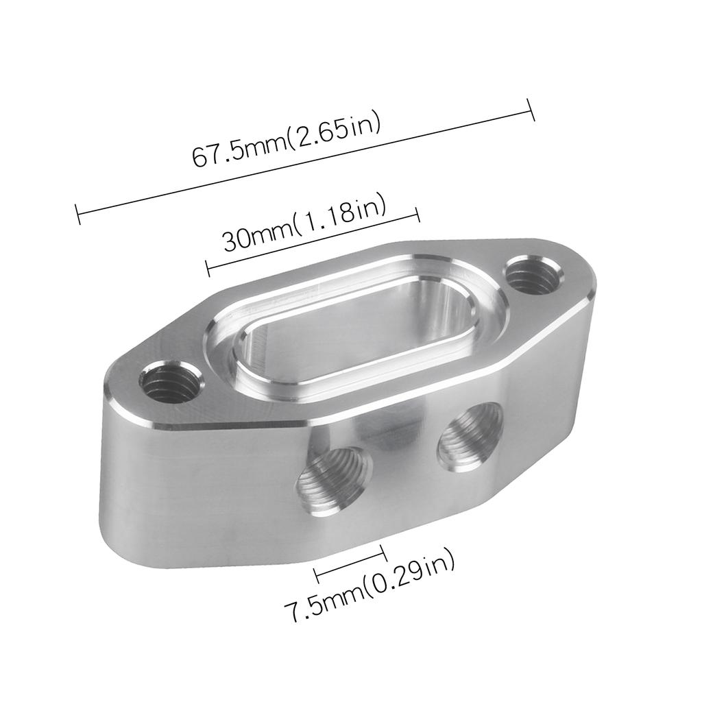 Yağ Besleme Hattı Adaptör Plakası LS TWIN TURBO DUAL 90 derece 18'' NPT LS1 LSX kiti Bağlantı Noktası LS3 dik açı
