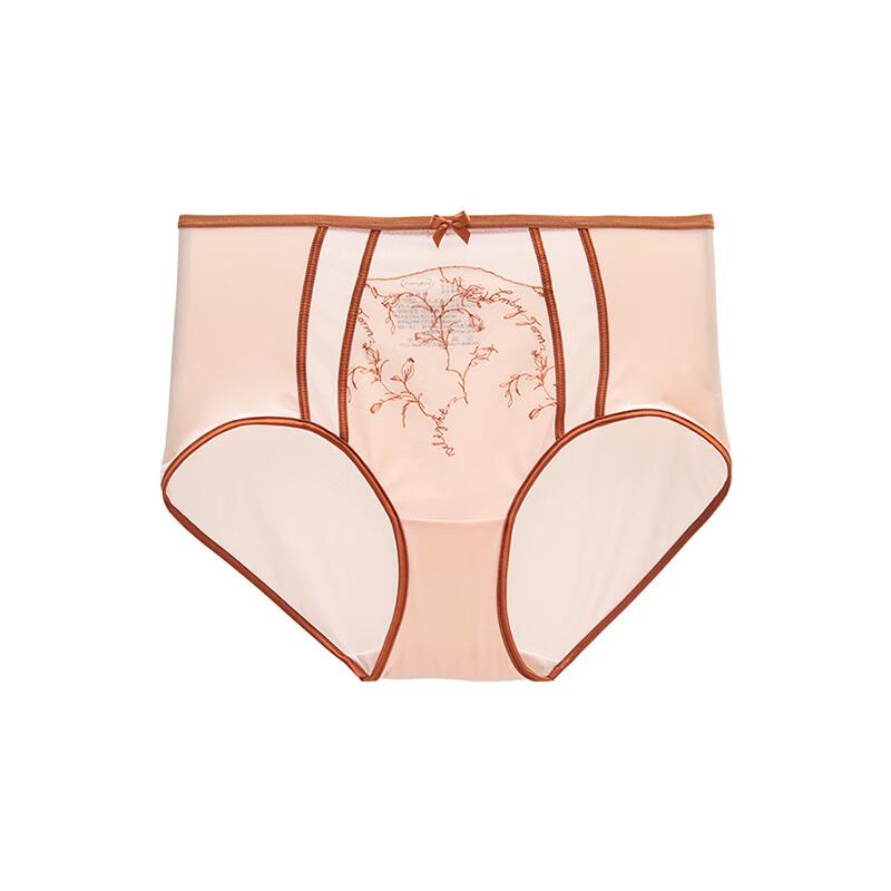 Anlifang Embroidered Mesh Mid-High Waist Briefs