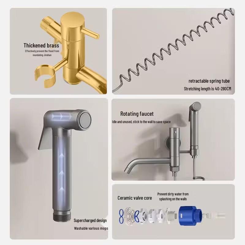 Mop Sink Faucet with Spray Gun