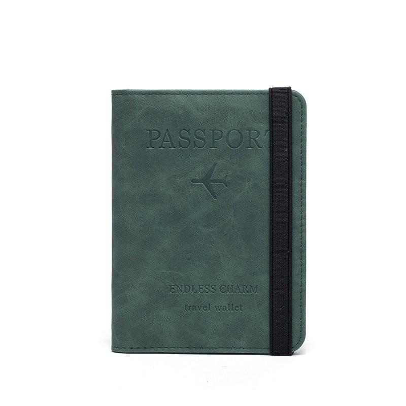 Anti-Magnetic RFID Passport and Card Holder - Multifunctional Bifold PU Cover for Travel Documents