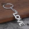 Durable Key Ring LOVE Keychain for Backpacks Alloy Letter Car Handbag Charm Pendant Holder Pendant Romantic Valentine’s Day Gift