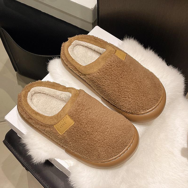 Women s Premium Feeling Plush Slippers - Warm and Warm Countertop Cotton Winter Home Slippers Thick Bottom Casual Indoor Shoes 36 2254₽