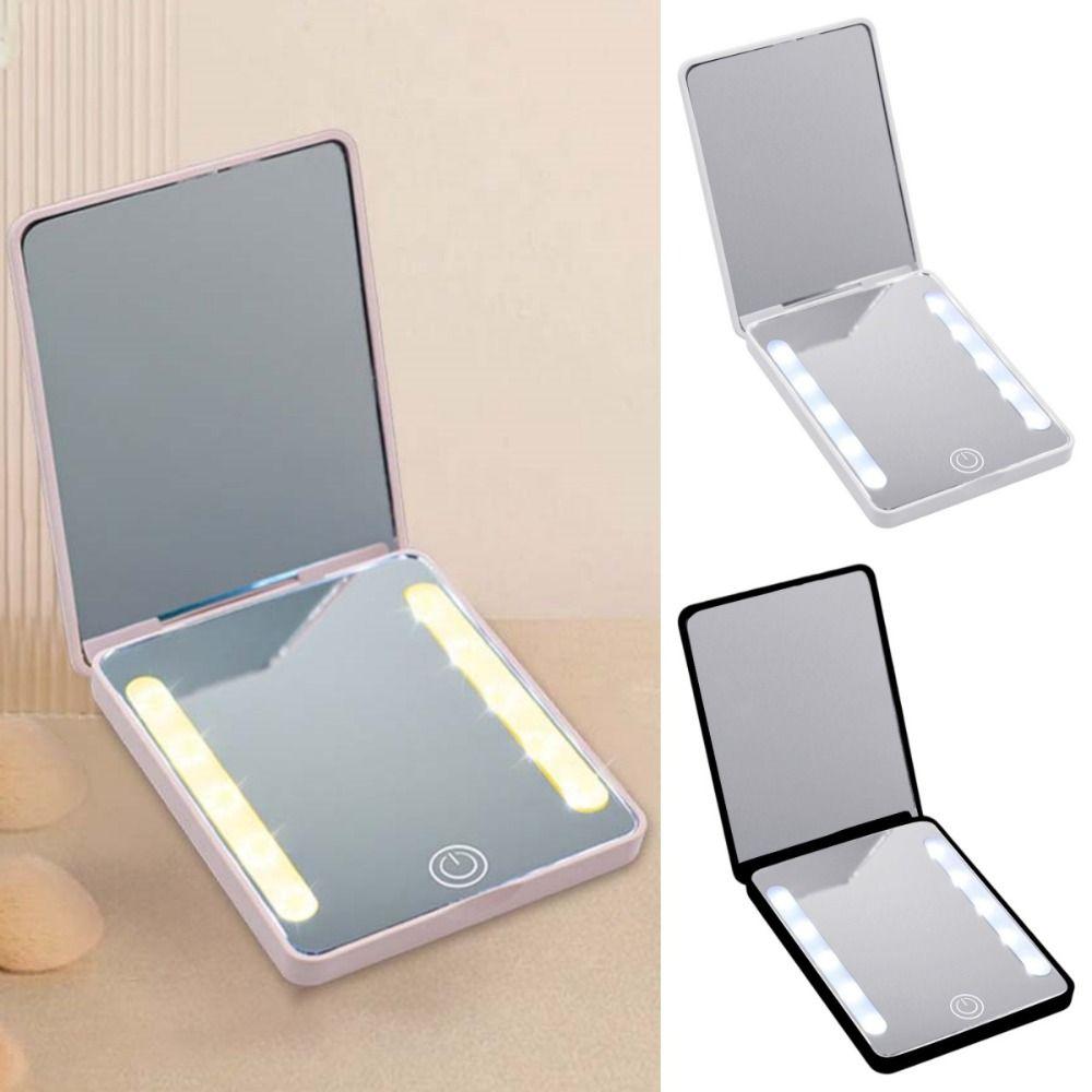 3 Color Dimmable LED Makeup Mirror Bedroom Dressing Mirror  for Handheld,Tabletop&Travel