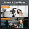 comica VM40 Wireless Gun Microphone 32GB Internal Super Wireless Wired Dual 200m Transmission External Microphone for and and Condenser Microphone