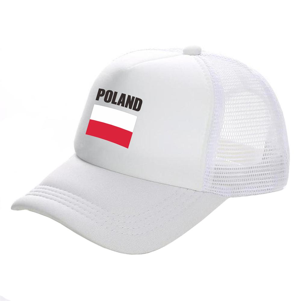 Polen Flagge Trucker Cap Unisex Cooles Polen Hut Baseballkappe Coole Sommer Unisex Netz Kappen