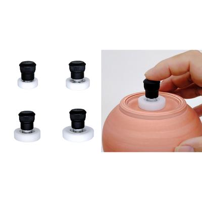 Conjunto de ferramentas de acabamento de cerâmica com 4 peças, ferramenta de acabamento de argila e cerâmica com proteção para as mãos, ferramenta de aparador de roda de cerâmica