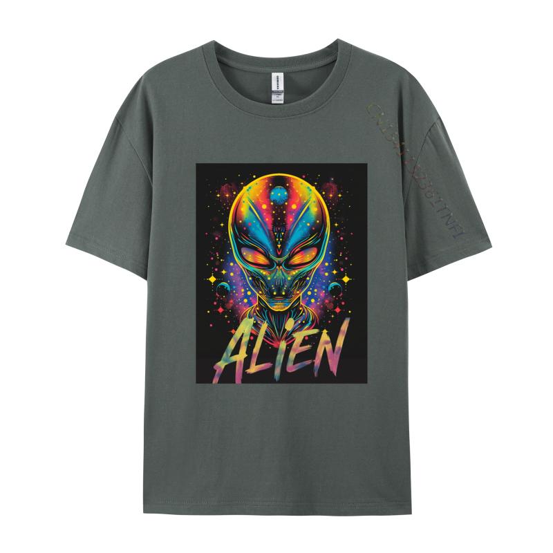 ALIEN HEAD TShirt Personalized Tshirt Prevalent Mens Cotton Tshirts Tops Tees Colorful 3d Printed T Shirts
