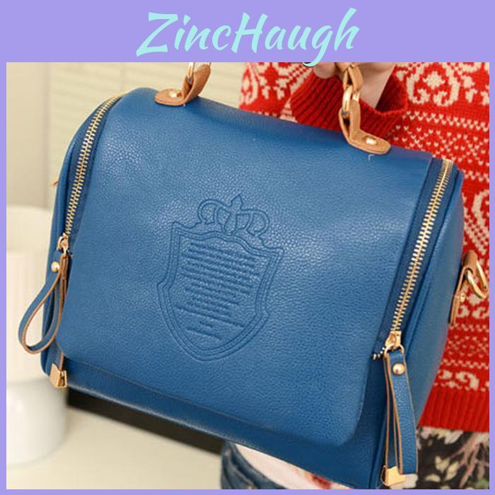 Chic And Timeless Women Leather Shoulder Crossbody Bag Handbag With Zipper Closure