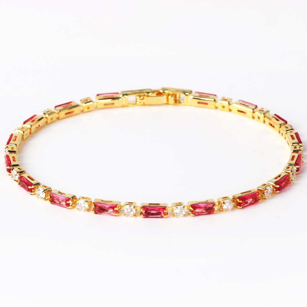Luxury Rainbow Iced Out Zircon Tennis CZ Bracelet Women's Stretch Adjustable Bracelet Hippie Fashion Accessories Jewelry Gifts
