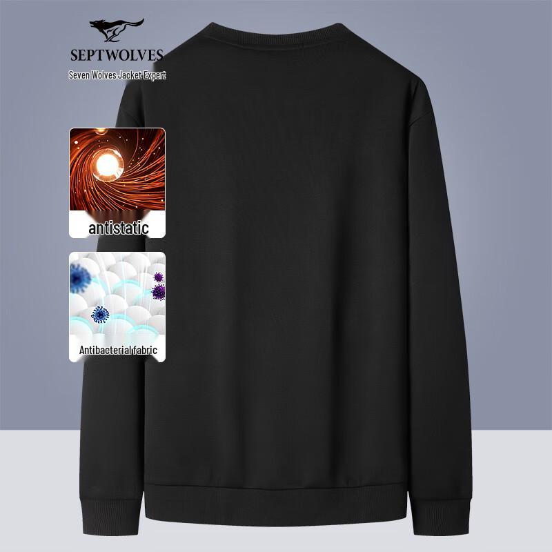 Septwolves Men s Long-Sleeve Anti-Bacterial Round Neck T-shirt XXXL