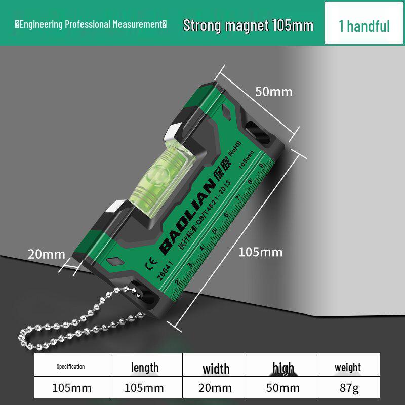 Baolian Precision Magnetic Mini Multi-Function Aluminum Alloy Level Ruler