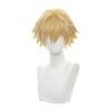 Denji Cosplay Wig for Chainsaw Man Anime, Golden Short Hair for Men with High-Temperature Silk