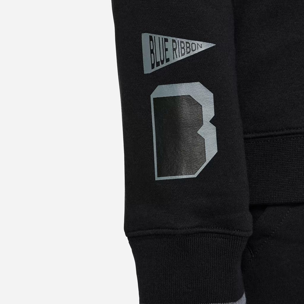 Nike Hoodie Printed Logo Hooded Sports Long Sleeve Kids Hoodies Black DQ8819-010