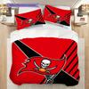 Tampa Bay Buccaneers Pattern Bedding Quilt Set Quilt Cover Pillowcase Home Decoration Birthday Gift (1 * Duvet Cover + 2 * Pillowcase, Without Core)