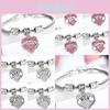 Braccialetto a Forma di Cuore alla Moda Adornato con Strass Ideale per Regali di Famiglia e Occasioni