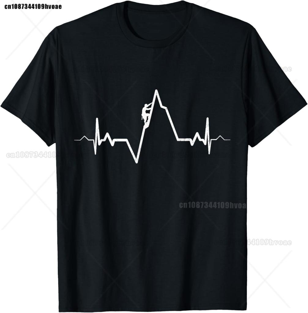 Climbing T-Shirt Heartbeat Rock Mountain Bouldering Gift T-Shirt