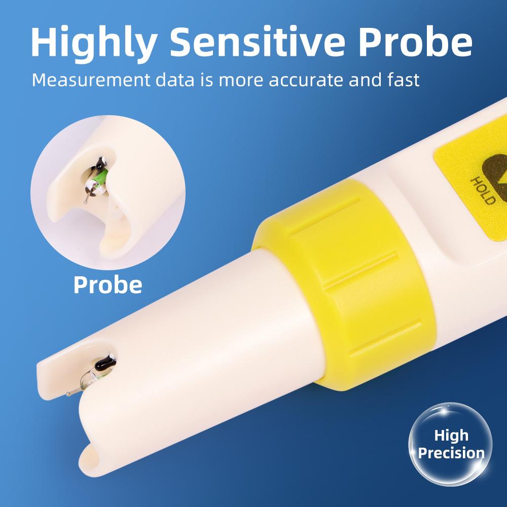New Portable Chlorine Meter 2/3/4/5 In 1 Water Quality Tester  CL2 TEMP pH H2 ORP Measuring Pen For Aquarium Swimming Pool
