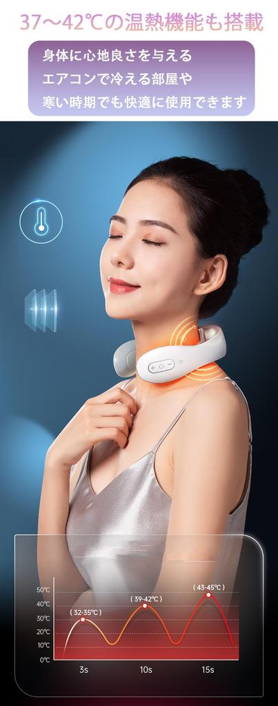 Srarosai Neck Care Neck and Shoulder Relaxation Device with 6 Pads Effect of EMS and 15 Intensity 6 Can be Used While Perfect for Respect for the Aged