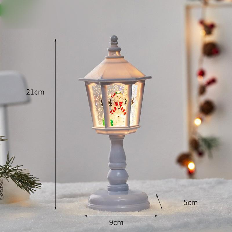 Christmas Water-filled Telephone Booth Led Flame Lamp Ornamental Oil Lamp Coffee Shop Ktv Scene Decoration Wind Lamp