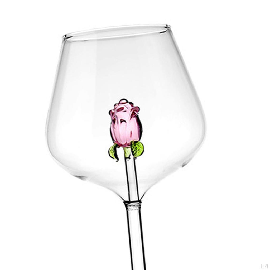 Rose Wine Glasses Beverage Cups Wedding Cocktail Glass for Home Events 300ml