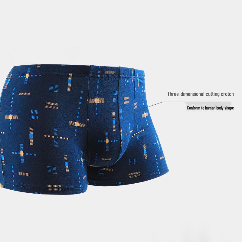 Men's Loose-Fit Pure Cotton Boxer Briefs - Large Size, Comfortable Summer Sports Underwear