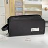 Double-sided Pencil Bag Pen Case 5 Compartments Multi Pocket Handbag Storage Pouch for Stationery School