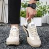 Vintage Flat Bottom Mens Retro Training Sneakers Colorblock Casual Sports Running Shoes