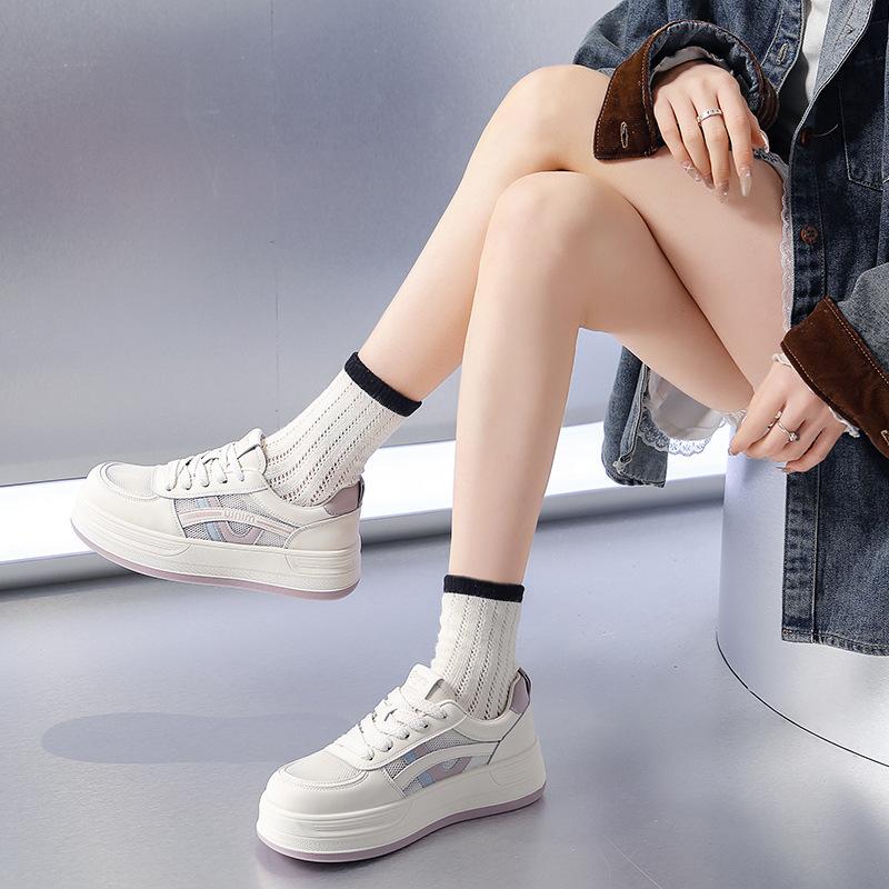 

523 сетчатые дышащие полые белые туфли 2025 новая летняя мода универсальные для бега легкие повседневные спортивные туфли 35 фиолетовый